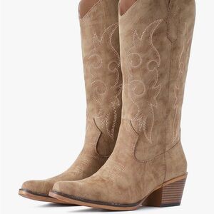 Tan Western-Style Women's Boots
